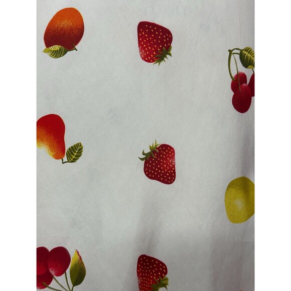 Y2K SILK CLUB FRUIT. Novelty Print Cream Tank Dress. Medium-Large. AS IS - Picture 7 of 10